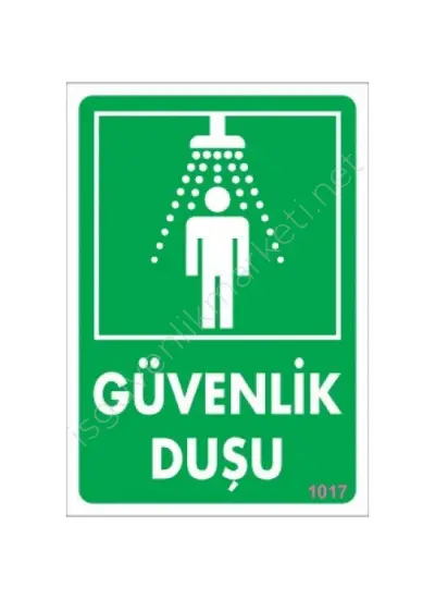 Güvenlik Duşu Uyarı Levhası 17,5x25 KOD:1017