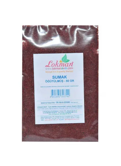 Sumak Öğütülmüş 50 Gr Paket