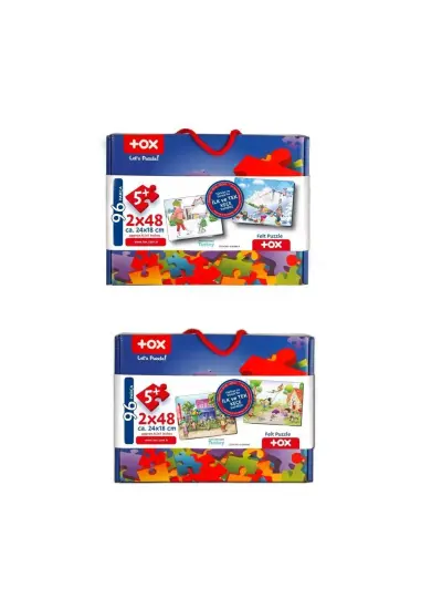 4 Set - 96 Parça  Kış ve Oyun Parkı 5+ Keçe Yapboz - 5 Yaş Puzzle