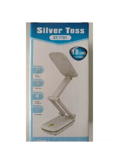 Silver Toss St-7701 Şarj Edilebilir Aydınlatmalı Masa Ve Kitap Okuma Lambası