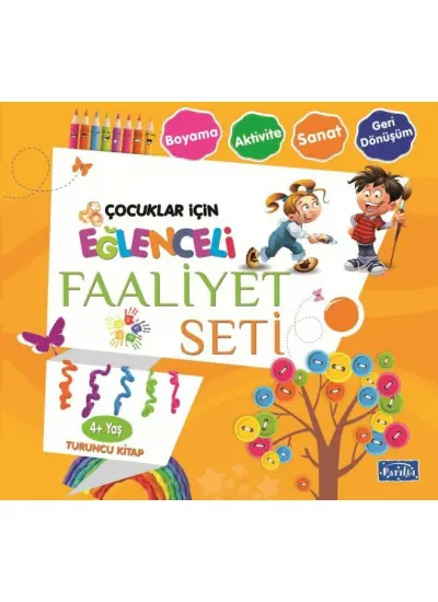 Eğlenceli Faaliyet Seti - Turuncu Kitap - 4+ Yaş  (4022)