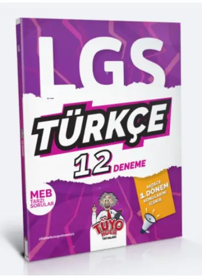 Tüyo Hoca LGS 8. Sınıf (1. Dönem) Türkçe 12 Deneme  (4022)