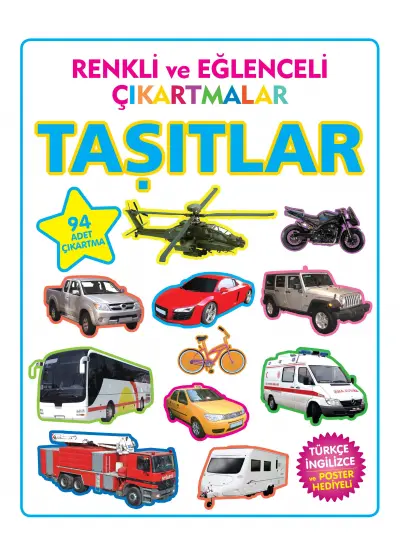 Renkli ve Eğlenceli Çıkartmalar Taşıtlar  (4022)