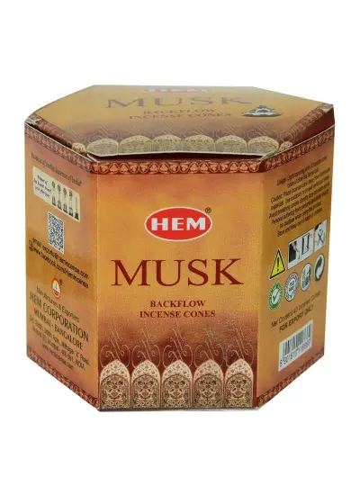 Geri Akış Şelale Misk Kokulu 40 Konik Tütsü - Musk Backflow Incense Cones