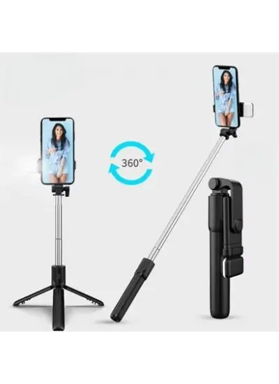 Kendiliğinden Led Işıklı Kumandalı Uzayabilen Selfie Çubuğu,masa Üstü Tripod