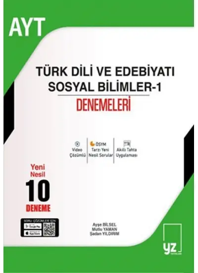 YZ Yayınları 2022 AYT Türk Dili ve Edebiyatı Sosyal Bilimler 10 Deneme  (4022)