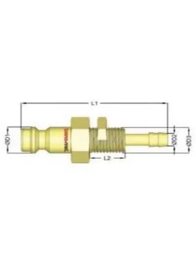 PNÖMATİK SARI OTOMATİK REKOR ( STOPER T26 SERİ JAK PERDE GEÇİŞLİ UÇ 8 MM )