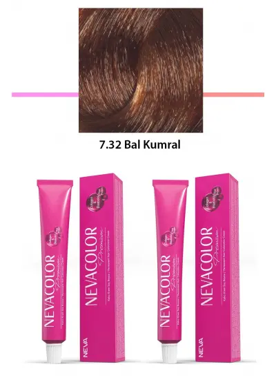 2 li Set Premium 7.32 Bal Kumral - Kalıcı Krem Saç Boyası 2 X 50 g Tüp