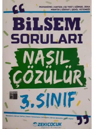 Zeki Çocuk 3. Sınıf Bilsem Soruları Nasıl Çözülür (Yeni)  (4022)