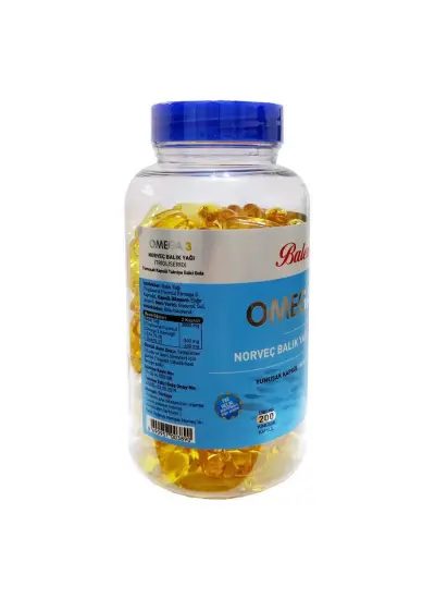 Omega 3 Norveç Balık Yağı İçeren 200 Kapsül (1380 MG - Trigliserid Form)