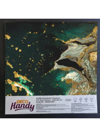 DecoHandy Pvc Yapışkanlı Yer Karosu 30x30cm 4Lü Paket - Green Edition 0,36m2