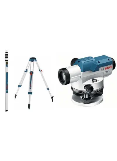 Bosch GOL 26 D+BT 160 Tripod+GR 500 Mira 100 Metre Optik Nivelman