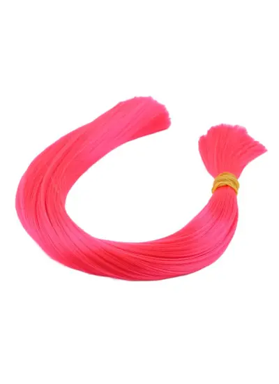 Neon Pembe Renkli Sentetik Boğum Saç / 1Kg