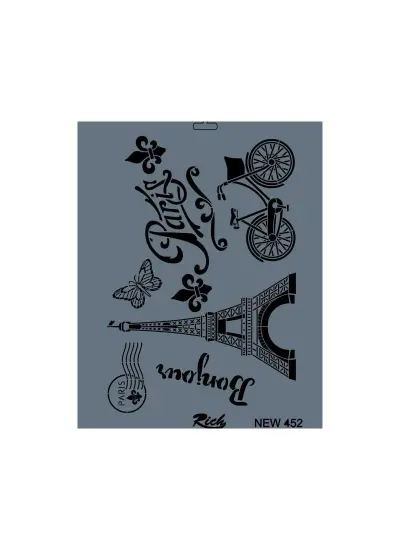 Rich New Seri N-452 Stencil 35x25 cm