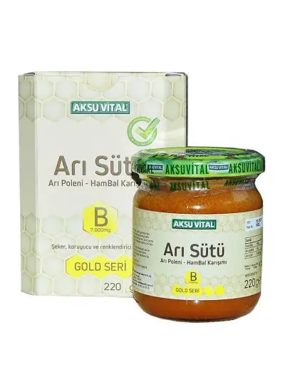 Arı Sütü Polen Bal Karışımı B 7.000 Mg Gold Seri 220 Gr