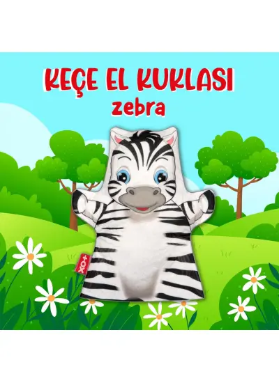 Zebra Vahşi Hayvanlar Keçe El Kukla