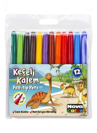 NovaColor Keçeli Kalem 12 Li Set