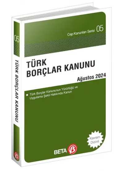 Türk Borçlar Kanunu - Eylül 2023  (4022)