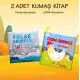 2 Kitap  İngilizce Kutup Hayvanları ve Çiftlik Hayvanları Kumaş Sessiz Kitap