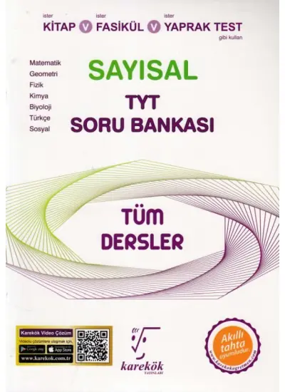 Karekök TYT Tüm Dersler Sayısal Soru Bankası (Yeni)  (4022)