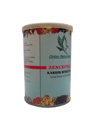 Zencefilli Karışık Bitkisel Çay 100 Gr Teneke Kutu