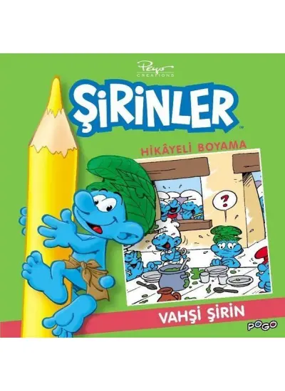 Vahşi Şirin Hikayeli Boyama - Şirinler  (4022)