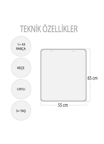 Takvimi Öğreniyorum (2024) Keçe Duvar Panosu , Eğitici Oyuncak