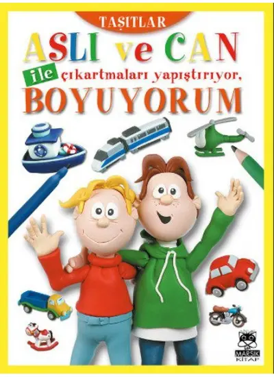 Aslı ve Can ile Çıkartmaları Yapıştırıyor, Boyuyorum - Taşıtlar  (4022)