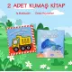 2 Kitap  İngilizce İş Makinaları ve Deniz Canlıları Kumaş Sessiz Kitap