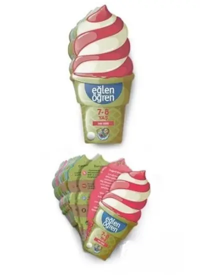 Eğlen Öğren Ice Cream - 360 Soru (7-8 Yaş)  (4022)