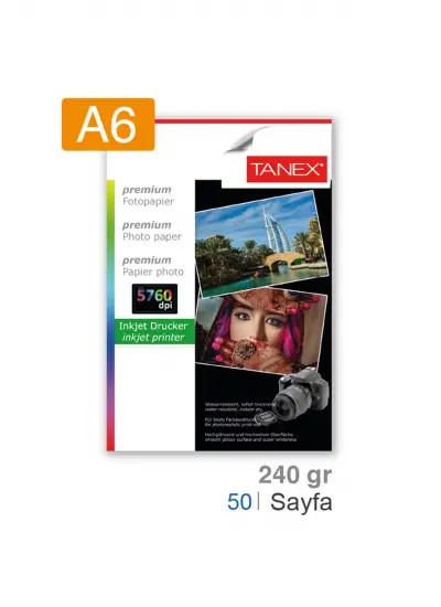 Tanex Fotoğraf Kağıdı A6 240 gr 100 mm x 150 mm 50 Sayfa