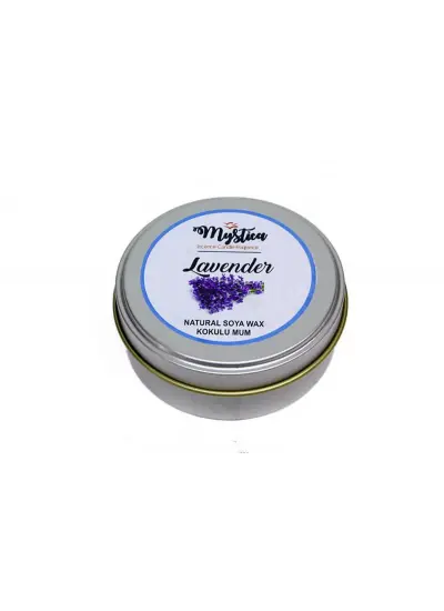 Soya Wax Mum Kokulu Tenekede Lavender