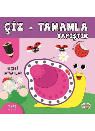 Çiz-Tamamla-Yapıştır Neşeli Hayvanlar  (4022)