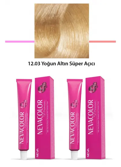 2 li Set Premium 12.03 Yoğun Altın Süper Açıcı - Kalıcı Krem Saç Boyası 2 X 50 g Tüp