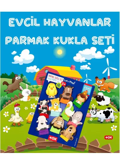 Evcil Hayvanlar 10 Parça Parmak Kukla , Eğitici Oyuncak