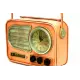 Vintage Tasarım Dekoratif Metal Radyo Saat