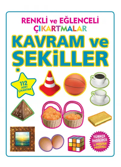 Renkli ve Eğlenceli Çıkartmalar Kavram ve Şekiller  (4022)