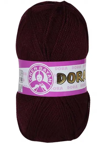 1 Adet Dora El Örgü İpi Yünü 100 gr 035 Bordo