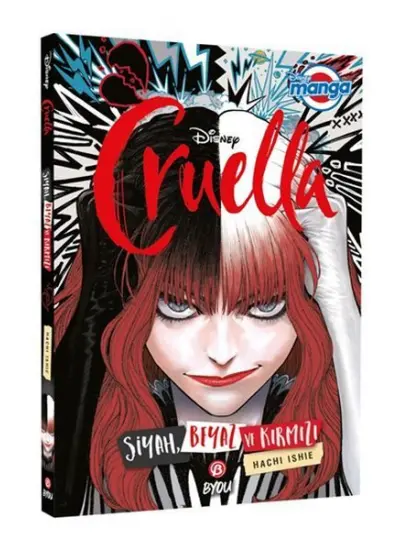 Dısney Manga Cruella Siyah Beyaz ve Kırmızı  (4022)