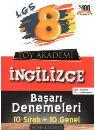 Toy Akademi 8.Sınıf İngilizce 10 lu Deneme (Yeni)  (4022)