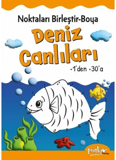 Noktaları Birleştir-Boya Deniz Canlıları-1’den 30’a  (4022)