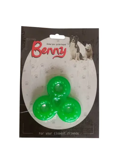 Benny Köpek Oyuncağı Üçlü Halka 9 x 9 cm Yeşil