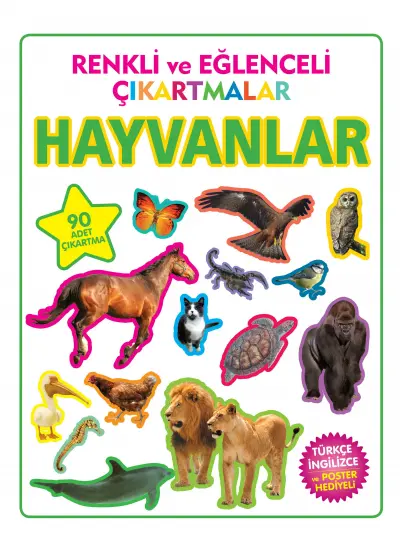 Renkli ve Eğlenceli Çıkartmalar Hayvanlar  (4022)