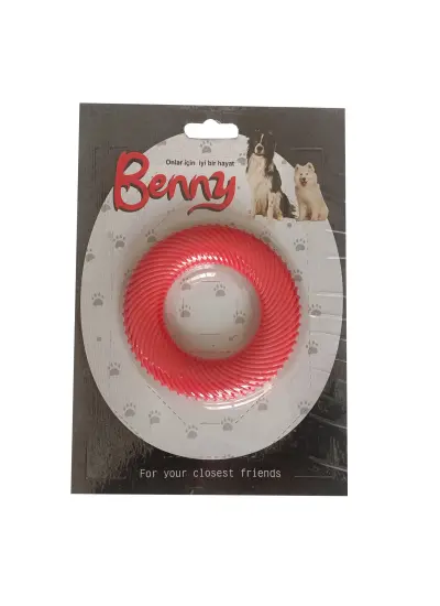 Benny Köpek Oyuncağı Yuvarlak 9,5 cm Kırmızı