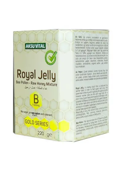 Arı Sütü Polen Bal Karışımı B 7.000 Mg Gold Seri 220 Gr