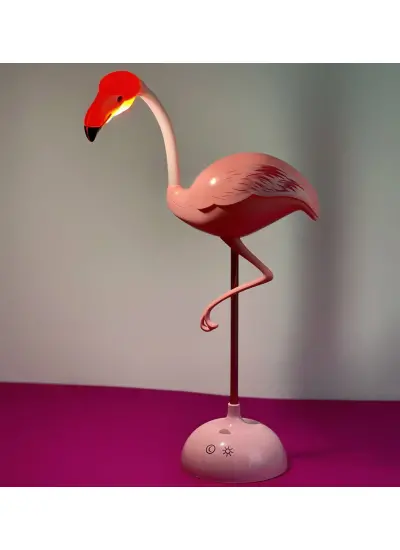 Flamingo Masa Lambası - 2 Fonksiyonlu USB Şarjlı