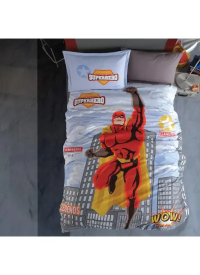 Genç Ranforce Tek Kişilik Nevresim Takımı Super Hero