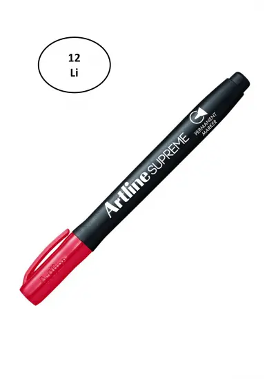 Artline Supreme Permament Markör 1.0 Mm Kırmızı 12li