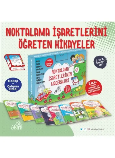 Noktalama İşaretlerinin Maceraları (Renkli  8 Kitap)  (4022)