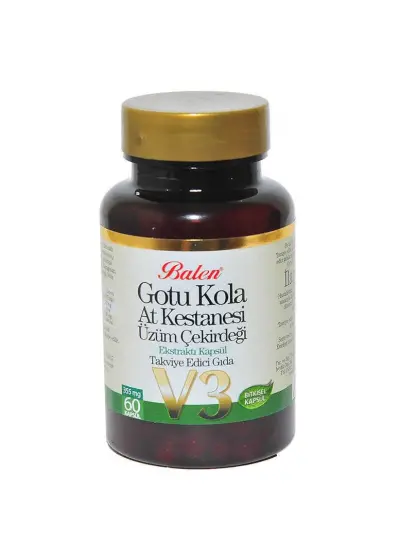 Gotu Kola At Kestanesi Üzüm Çekirdeği Ekstratı V3 60 Kapsül